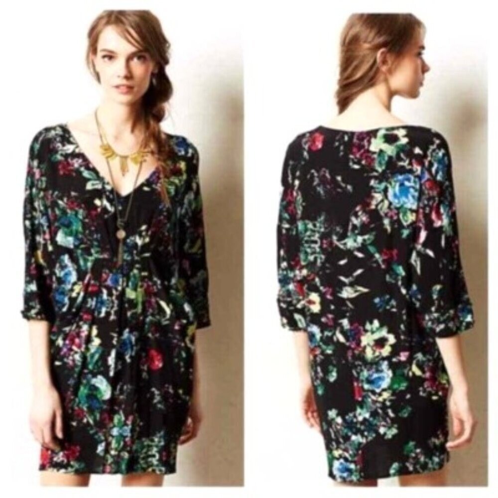 Maeve + Anthropologie Petal Palatte Floral Dress Size Small